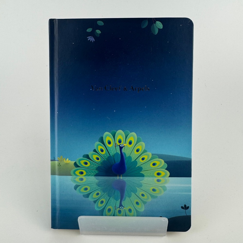 Van Cleef & Arpels Peacock‎ Hardcover Notebook Gold Gilded Edges Blank Journal
